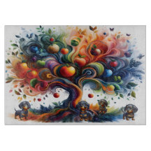 Dachshunds Under the Fruit Tree