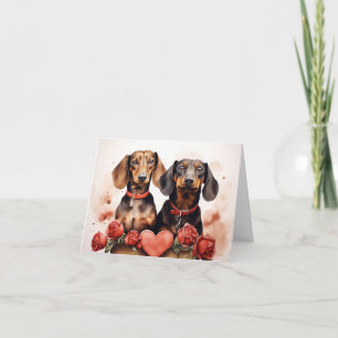 Dachshunds Valentine's Day Card