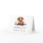 Dachshunds Watercolor Thank You Card