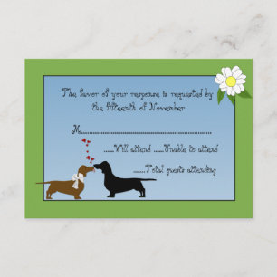 Dachshunds Wedding Response Card