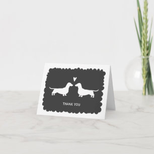 Dachshunds Wedding Thank You Card