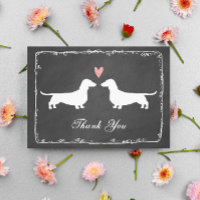 Dachshunds Wedding Thank You | Wedded Wieners