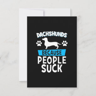 Dachshunds With My Friends Thank You Card
