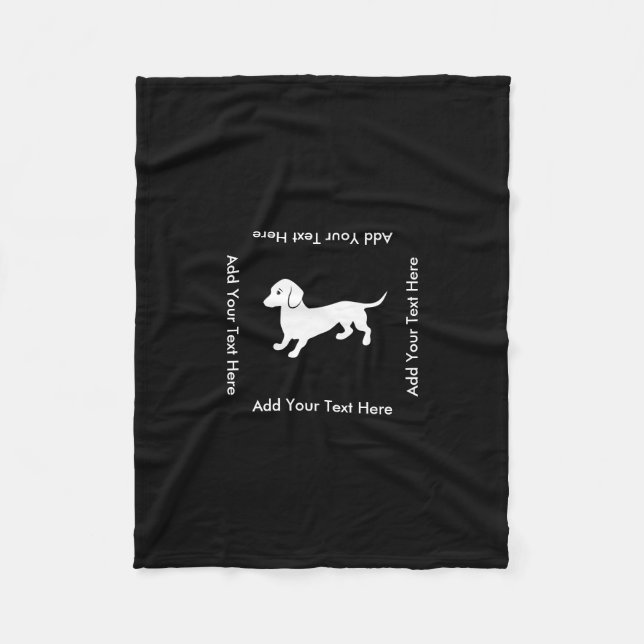 Dachsund Fleece Blanket (Front)