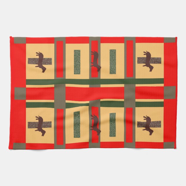 Dachsund Kitchen Towel (Horizontal)