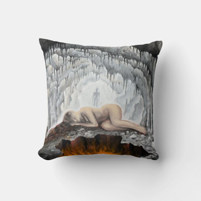 Dacian goddess in a cave cushion (Front)