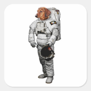 Dackel Astronaut Sticker