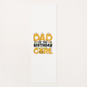 Dad 1st Birthday Girl Giraffe Theme Party Zoo Safa Yoga Mat