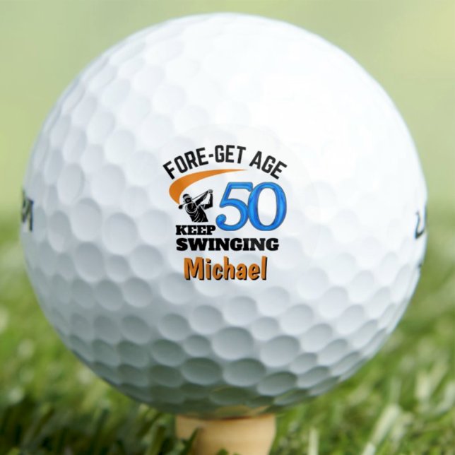 Dad 50th Birthday Gift Funny FORE-get Age Golf Balls (Creator Uploaded)
