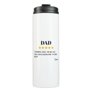 Dad 5 Star Review Incredible Dad Gift Thermal Tumbler
