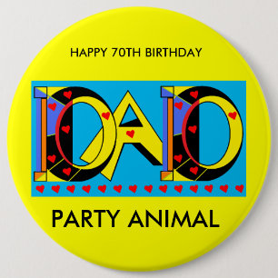DAD 70TH BIRTHDAY BADGE