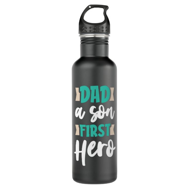 Dad a son First Hero 710 Ml Water Bottle (Front)