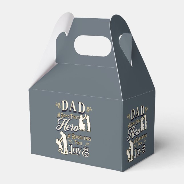 Dad A Son's First A Daughters First Love Favour Box (Front Side)