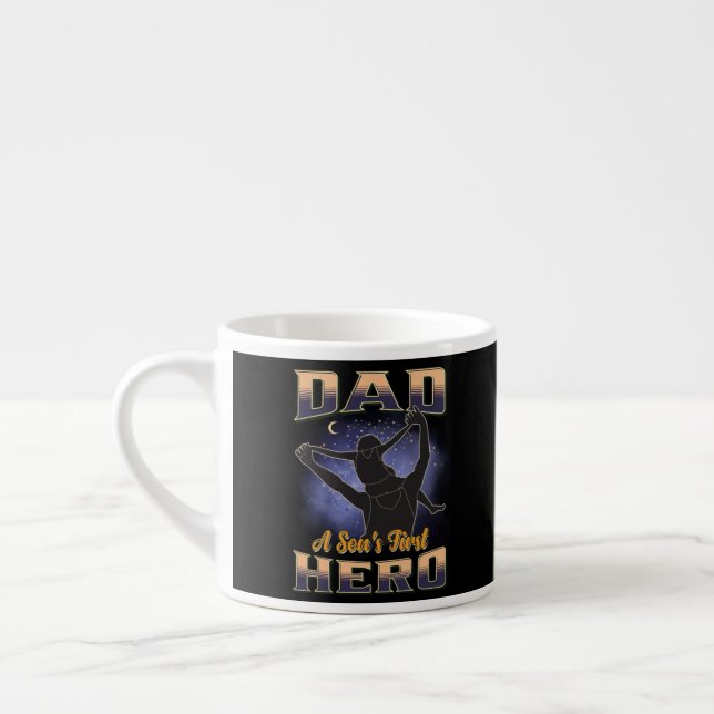Dad A Son's First Hero Espresso Cup (Left)