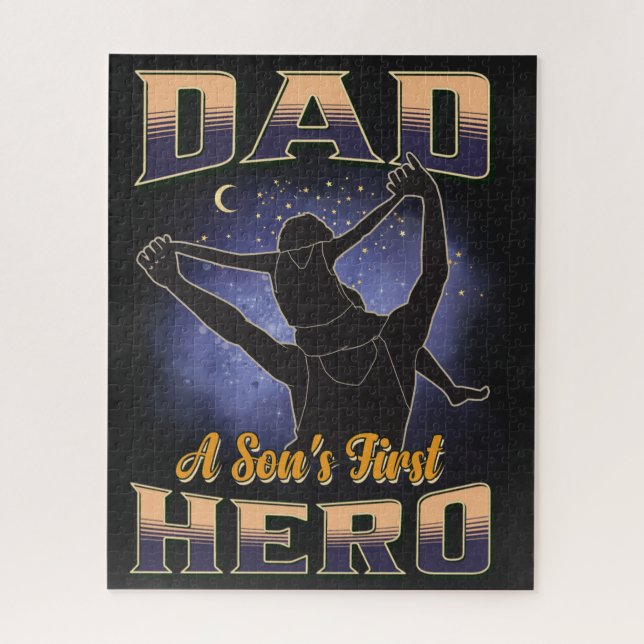 Dad A Son's First Hero Jigsaw Puzzle (Vertical)