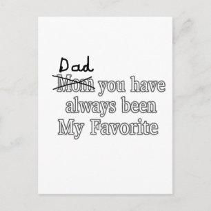 Dad Always My Favourite Funny Joke Fathers Day Postcard