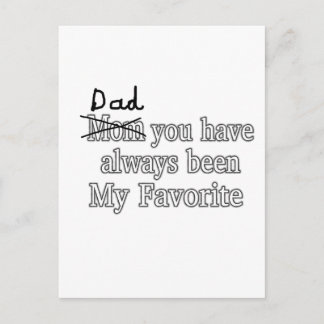 Dad Always My Favourite Funny Joke Fathers Day Postcard