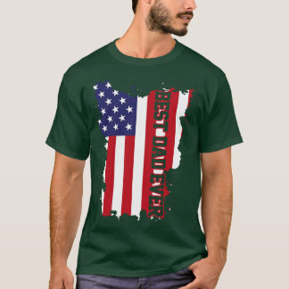 Dad American Flag Fathers Day T-Shirt