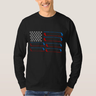 Dad American Flag Golf July 4th Father's Day Gift T-Shirt