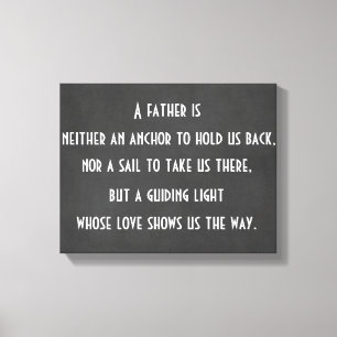 Dad Anchor Quote Canvas Print