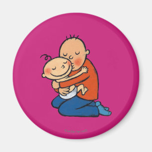 Dad and Baby Hugging Magnet