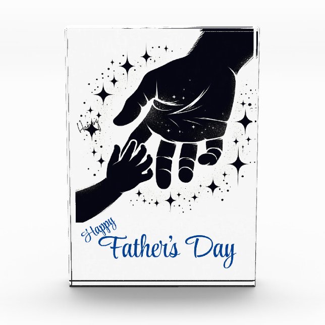 Dad And Childs hand Photo Block (Front)