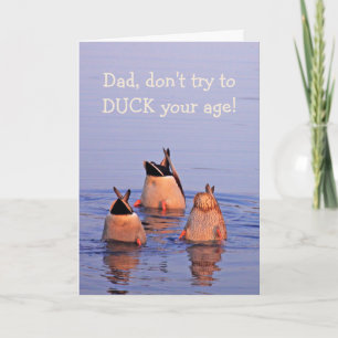 Dad and Duck Pun Birthday Card