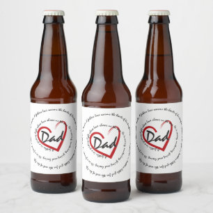 Dad and Fathers Beer Bottle Label