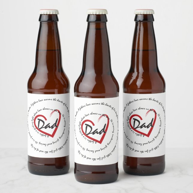Dad and Fathers Beer Bottle Label (Bottles)