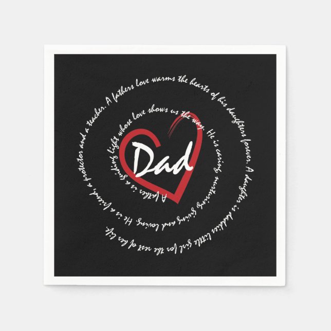 Dad and Fathers Napkin (Front)