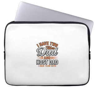 Dad and Host Dad Vintage Engraving Quote Design_1 Laptop Sleeve