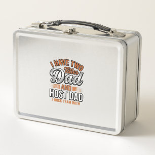 Dad and Host Dad Vintage Engraving Quote Design_1 Metal Lunch Box