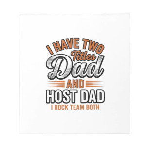 Dad and Host Dad Vintage Engraving Quote Design_1 Notepad