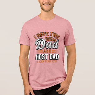 Dad and Host Dad Vintage Engraving Quote Design_1 Tri-Blend Shirt