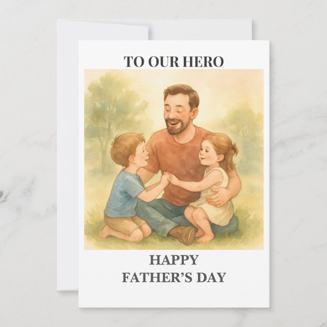 Dad and Kids – Father’s Day Card (Front)