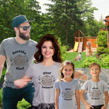 Dad and Kids Pancake Chef