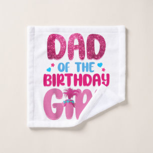 Dad And Mum Birthday Girl Family Matching Wash Cloth