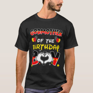 Dad And Mum Godmother Of The Birthday Boy Family P T-Shirt