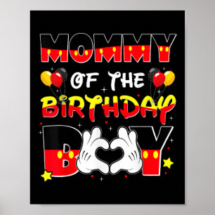 Dad And Mum Mummy Of The Birthday Boy Tee Family P Poster