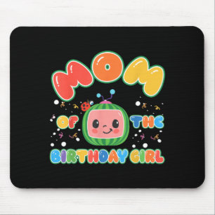 Dad and Mum of The Birthday Girl Funny Melon Mouse Pad