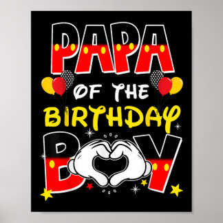 Dad And Mum Papa Of The Birthday Boy Family Party Poster