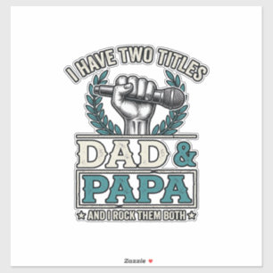 Dad And Papa Rock Titles Vintage Microphone Shirt_