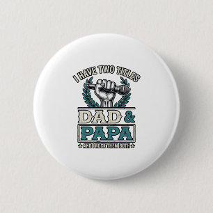 Dad And Papa Rock Titles Vintage Microphone Shirt_ 6 Cm Round Badge