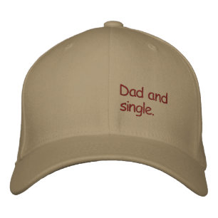 Dad and single. Red embroidery for men Embroidered Hat