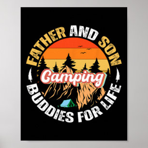 Dad And Son Camping Buddies For Life Family Matchi Poster