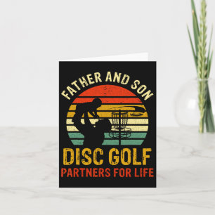 Dad And Son Disc Golf Partners For Life Fathers Da Card