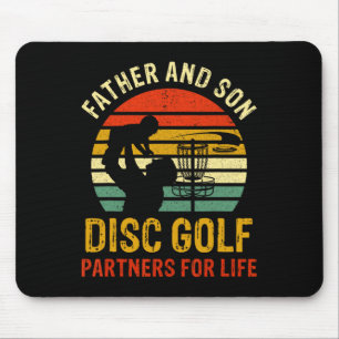 Dad And Son Disc Golf Partners For Life Fathers Da Mouse Pad