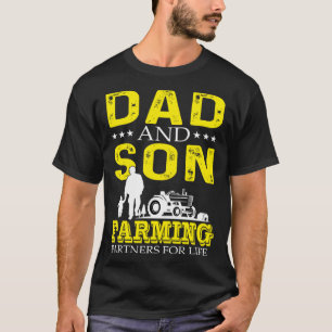 Dad And Son Farming Partners For Life  Cool Farmer T-Shirt