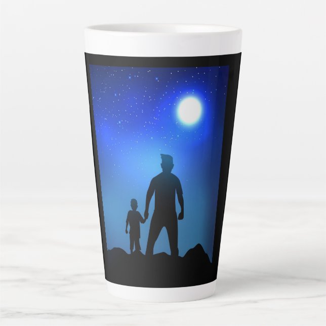 Dad And Son | Father And Son Latte Mug (Front)