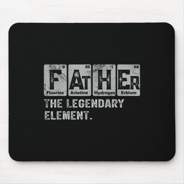 Dad And Son Matching Fathers Day Cool Family Scien Mouse Pad (Front)